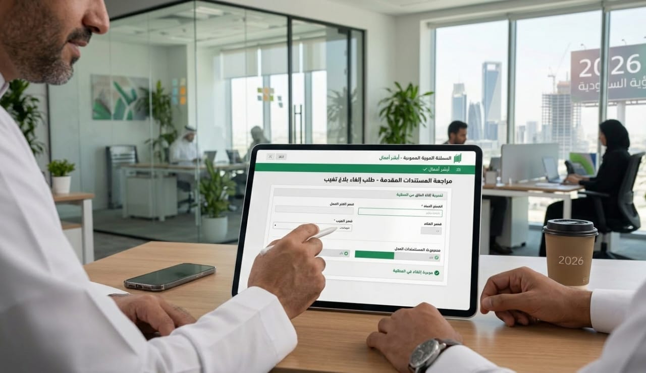 إلغاء بلاغ تغيب عن العمل