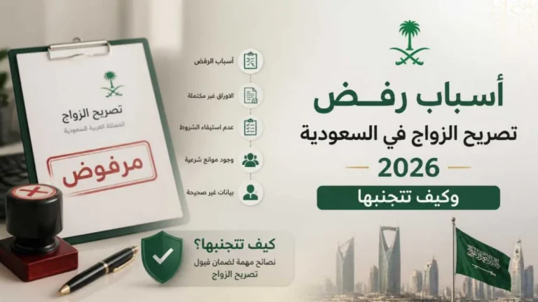 اهم أسباب رفض تصريح الزواج في السعودية