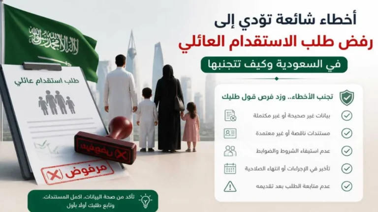 أسباب رفض طلب الاستقدام العائلي: 10 أخطاء خطيرة تجنبها