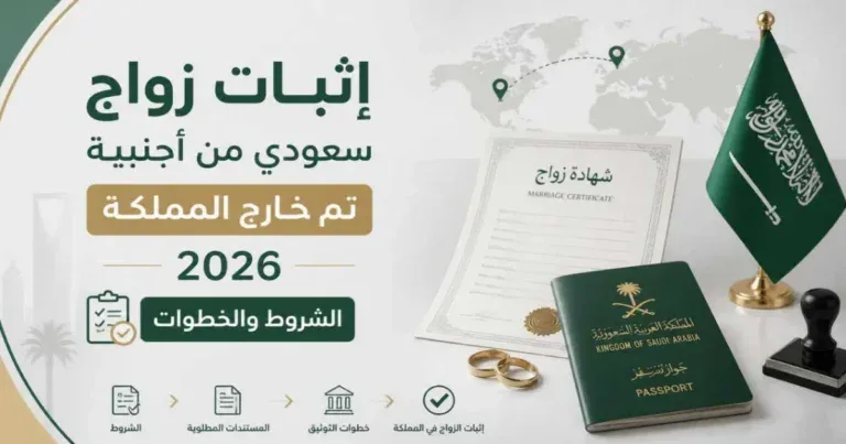 طريقة إثبات زواج سعودي من أجنبية تم خارج المملكة