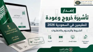 إصدار تأشيرة خروج وعودة للمقيمين في السعودية 2026: الشروط والرسوم والخطوات