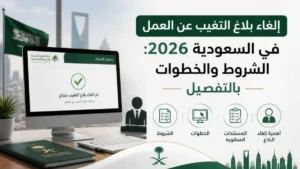 طريقة إلغاء بلاغ التغيب عن العمل في السعودية
