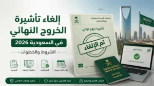طريقة إلغاء تأشيرة الخروج النهائي في السعودية