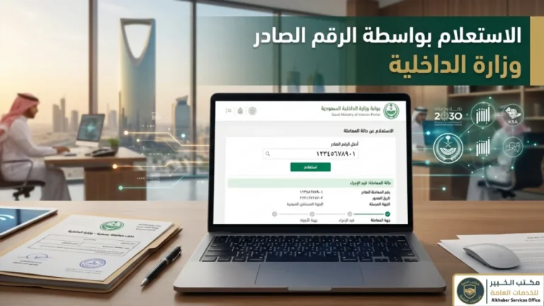 الاستعلام بواسطة الرقم الصادر وزارة الداخلية 2026