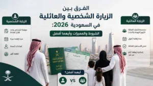 الفرق بين الزيارة الشخصية والعائلية في السعودية 2026: أيهما الأفضل لك؟