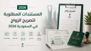 صورة توضح اهم المستندات المطلوبة لتصريح الزواج في السعودية