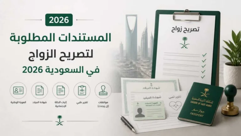 صورة توضح اهم المستندات المطلوبة لتصريح الزواج في السعودية