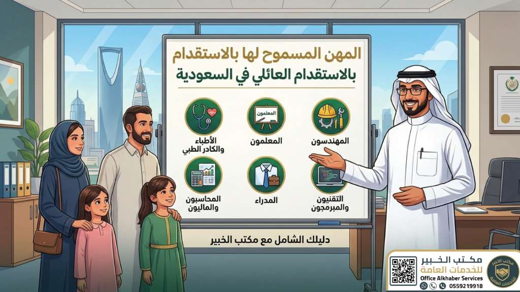 قائمة المهن المسموح لها بالاستقدام العائلي في السعودية 2026 (الدليل الكامل)