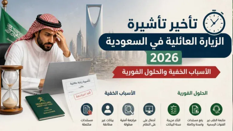 تأخير تأشيرة الزيارة العائلية في السعودية 2026: الأسباب الخفية والحلول الفورية