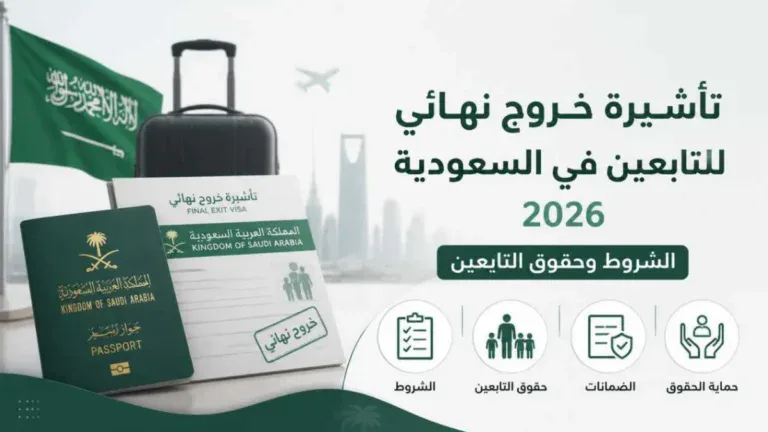 استخراج تأشيرة خروج نهائي للتابعين