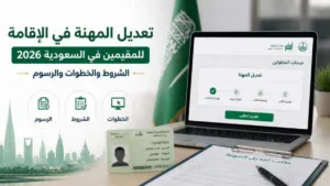 تعديل المهنة في الإقامة للمقيمين في السعودية 2026: الشروط والخطوات والرسوم