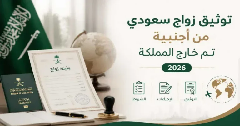 شرح طريقة توثيق زواج سعودي من أجنبية تم خارج المملكة