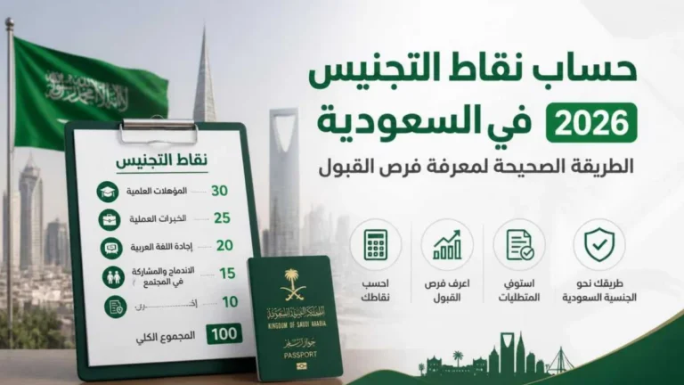 معرفة حساب نقاط التجنيس في السعودية
