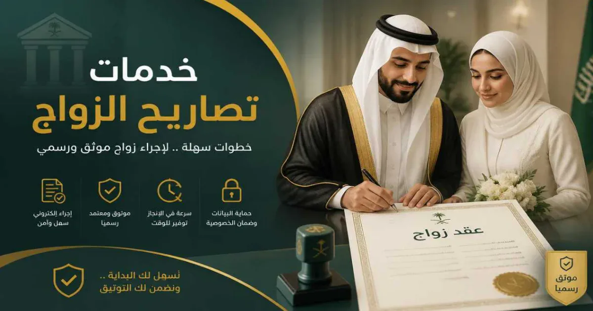 خدمات تصاريح الزواج في السعودية من مكتب الخبير للخدمات العامة