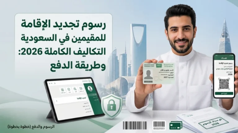 رسوم تجديد الإقامة للمقيمين في السعودية: التكاليف الكاملة وطريقة الدفع