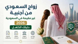 صورة توضح الإجراءات القانونية حول زواج السعودي من أجنبية غير مقيمة في السعودية