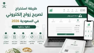 توضيح طريقة استخراج تصريح زواج إلكتروني في السعودية