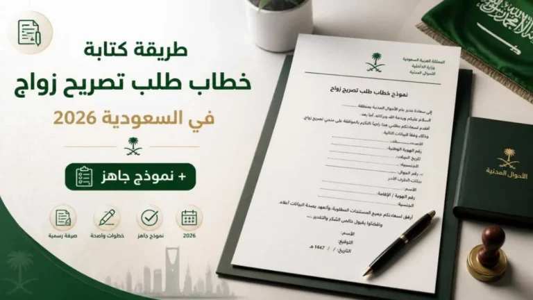 شرح طريقة كتابة خطاب طلب تصريح زواج في السعودية