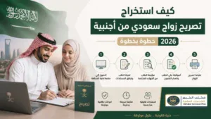 صورة توضح كيفية استخراج تصريح زواج سعودي من أجنبية في السعودية