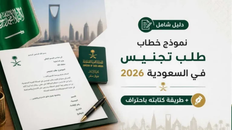 نموذج خطاب طلب تجنيس في السعودية