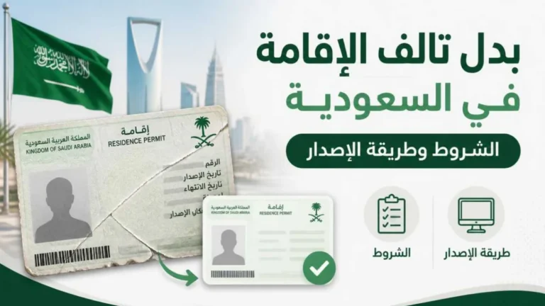 بدل تالف الإقامة في السعودية