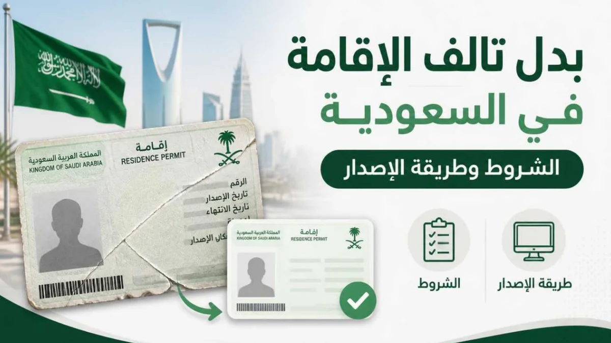 بدل تالف الإقامة في السعودية
