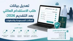 تعديل بيانات طلب الاستقدام العائلي بعد التقديم في السعودية