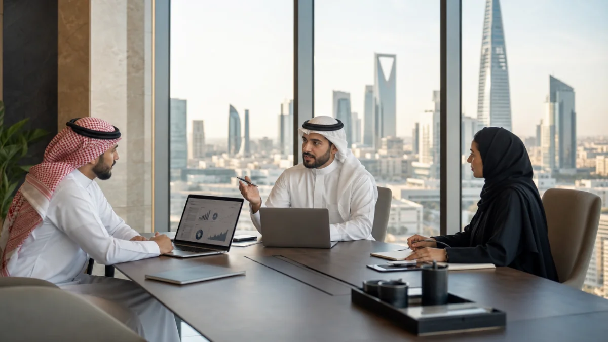 About Us - Al-Khaber Public Services team reviewing client transactions