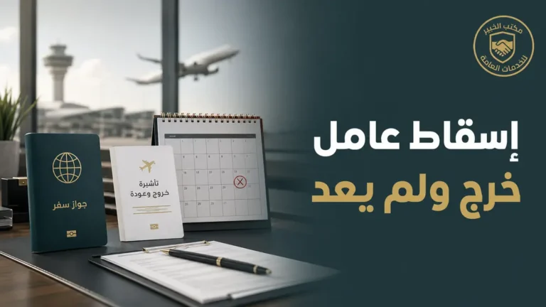 إسقاط عامل خرج ولم يعد في السعودية الشروط وطريقة تقديم الطلب