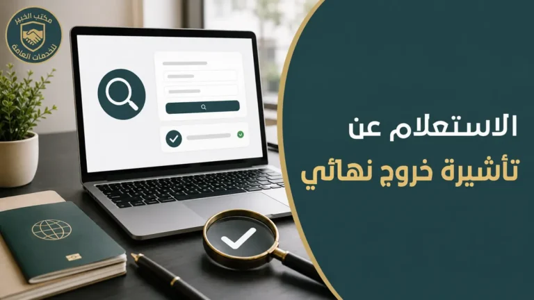الاستعلام عن تأشيرة خروج نهائي في السعودية