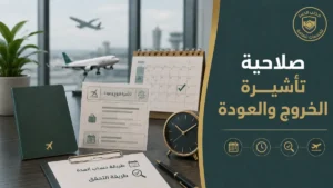 صلاحية تأشيرة الخروج والعودة طريقة حساب المدة والتحقق منها