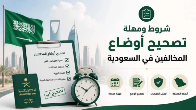 شروط ومهلة تصحيح أوضاع المخالفين في السعودية