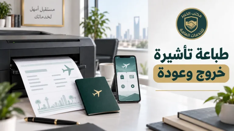 طباعة تأشيرة خروج وعودة عبر أبشر ومقيم